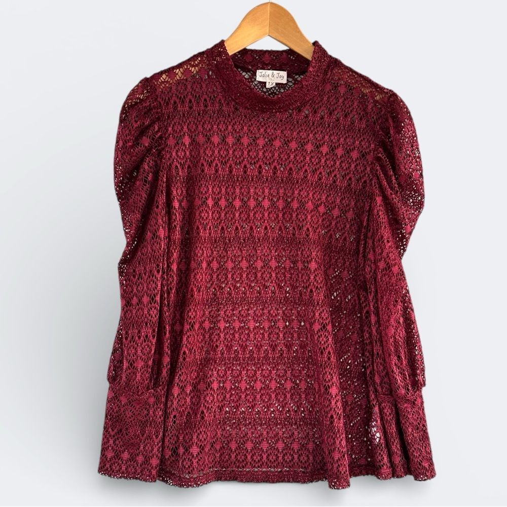 🎉5 for $45🎉 Jolie & joy top blouse shirt size 1X lace